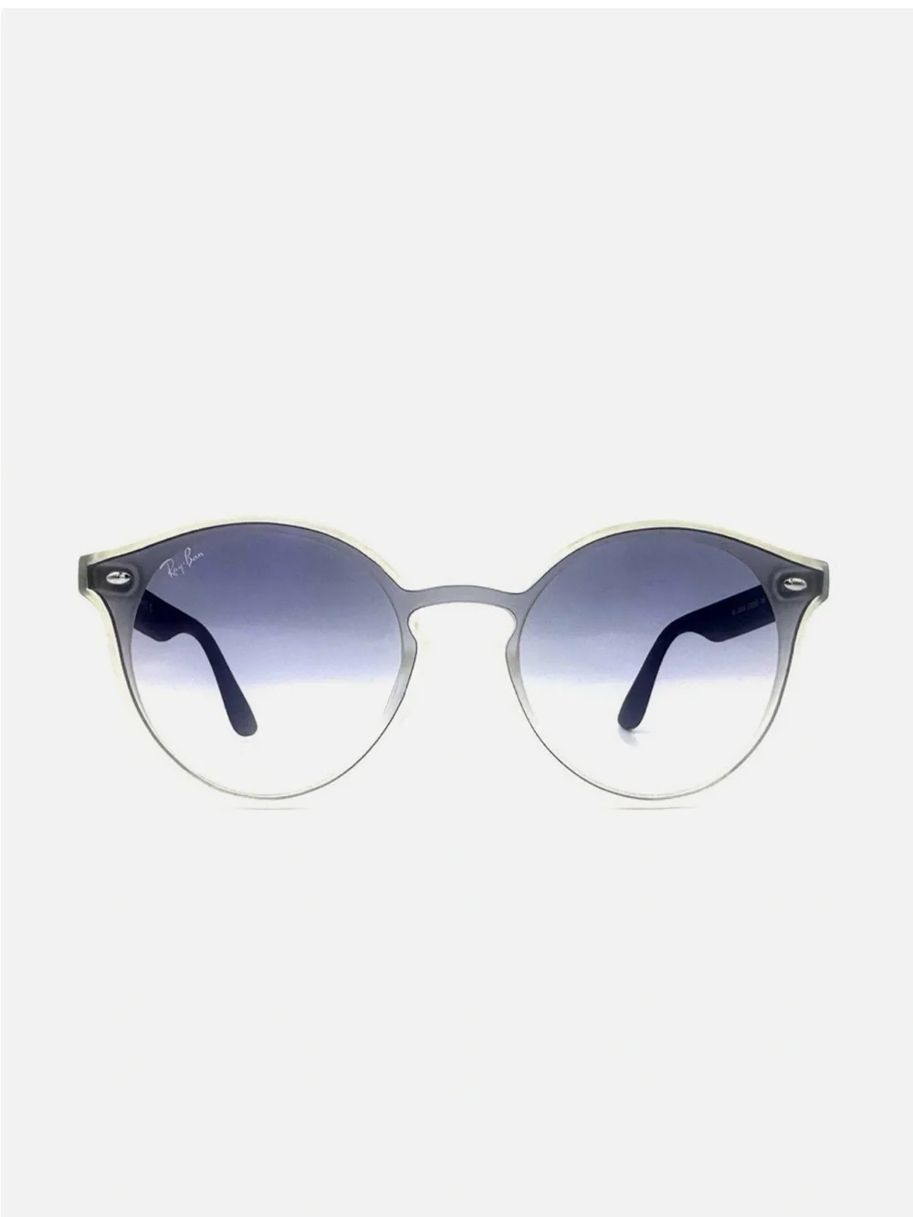 Ray-Ban Silver Frame Sunglasses with Blue Gradient Lenses